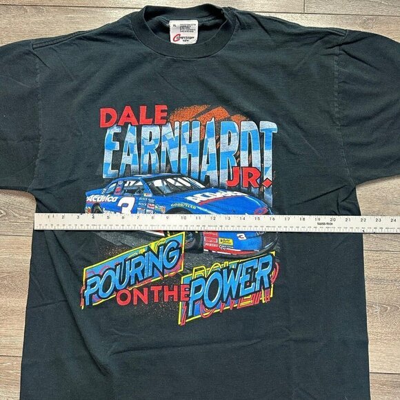Vtg Dale Earnhardt Jr TShirt Pouring On The Power Double Sided 1998 Size XL - Picture 7 of 8